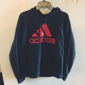 Black Adidas Hoodie (Red Logo)